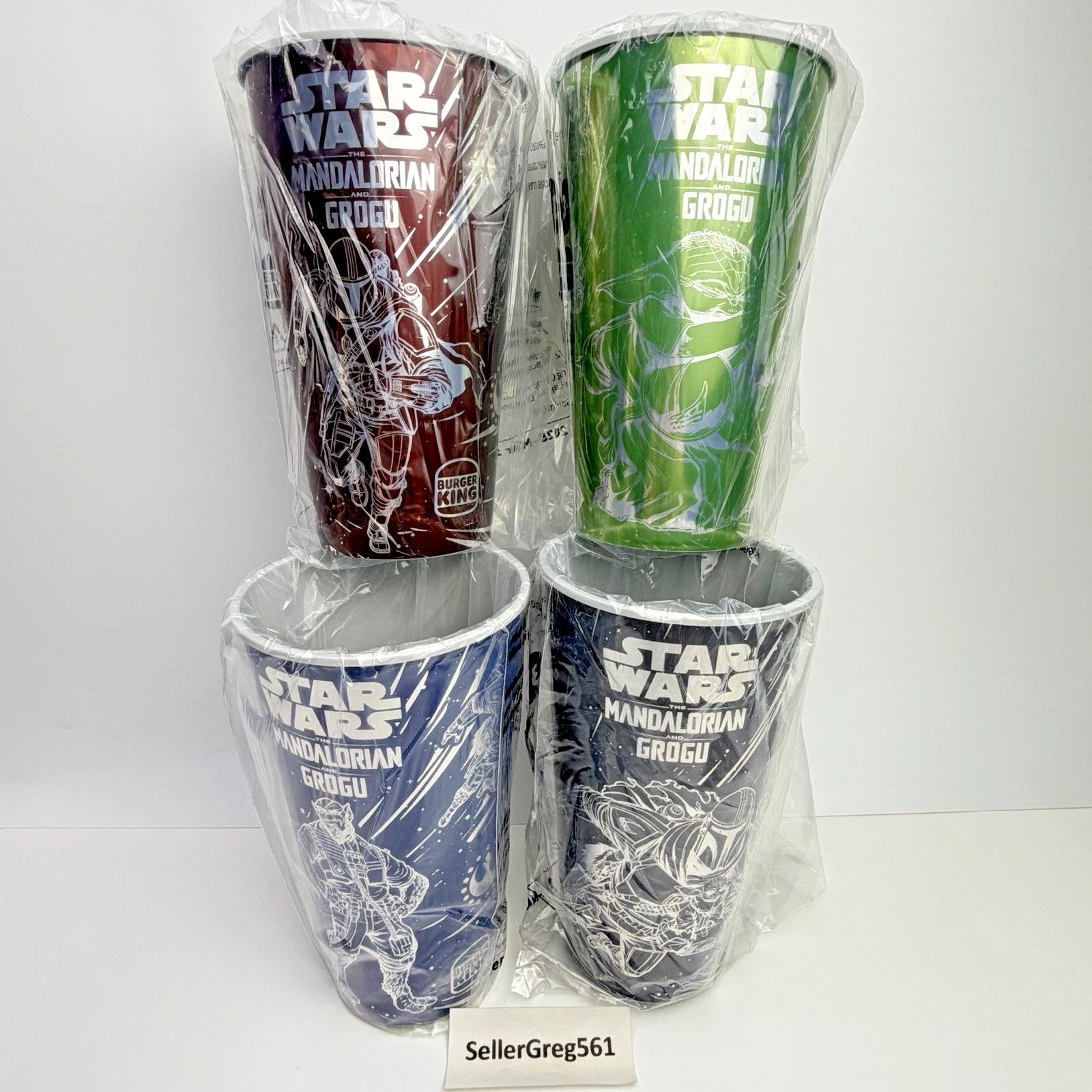 Burger King Star Wars The Mandalorian And Grogu, Complete Set 4 Cups 2026