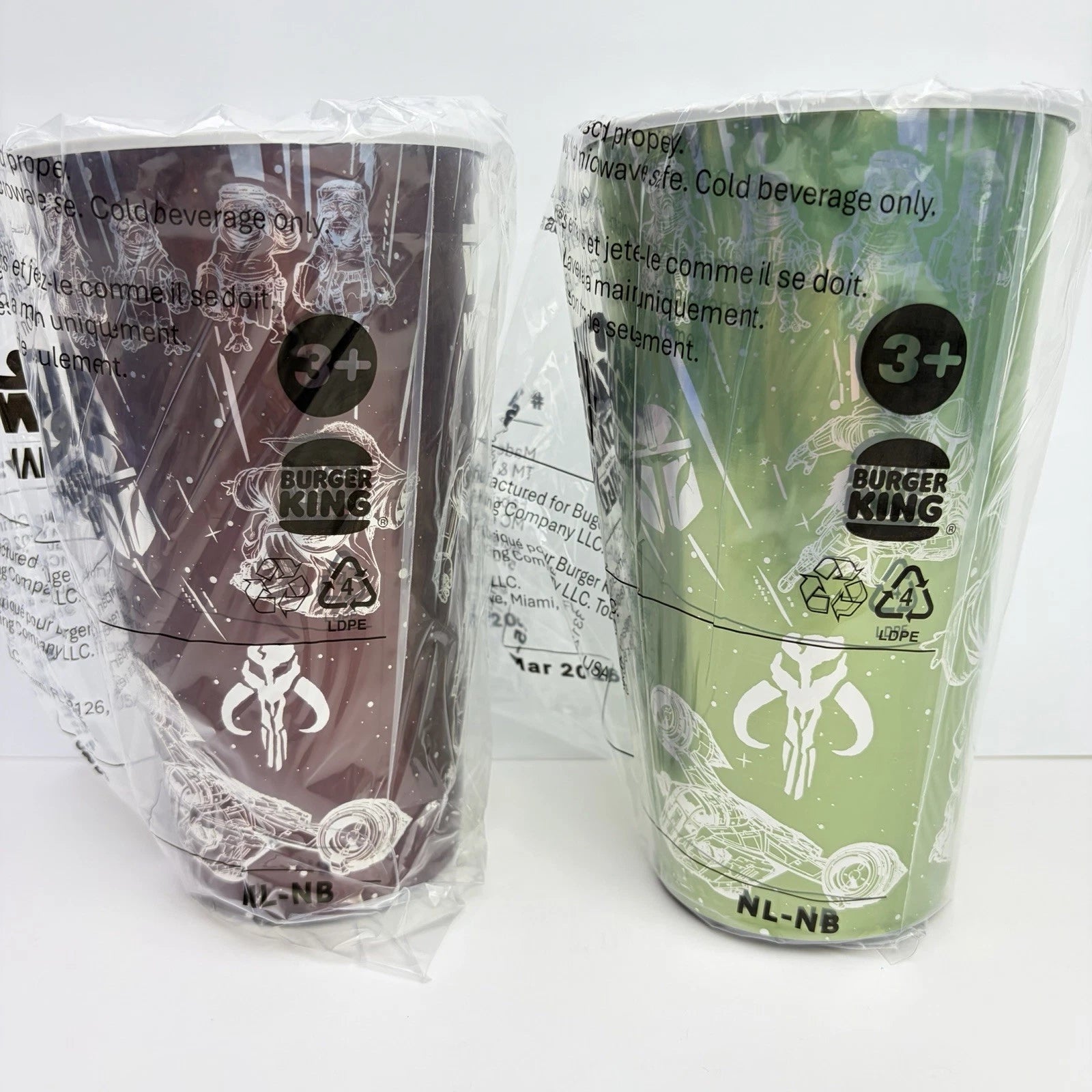 Burger King Star Wars The Mandalorian And Grogu, Complete Set 4 Cups 2026